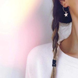 Star Hoop Earrings (Gold)